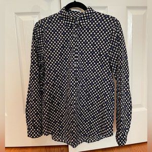 J. Crew Printed Peasant Top